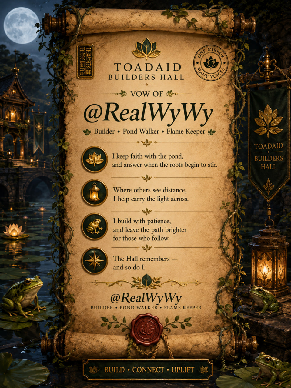 @RealWyWy — Builder Vow Scroll